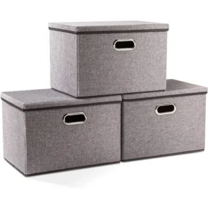Collapsible Storage Box Organizer with Lids