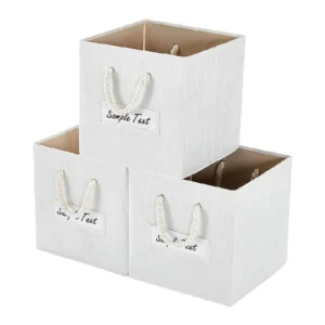 Fabric Storage Bin with Cotton Rope Handles