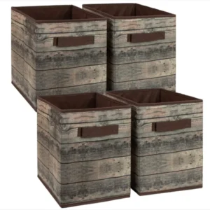 Wood Grain Print storage box for Shelves