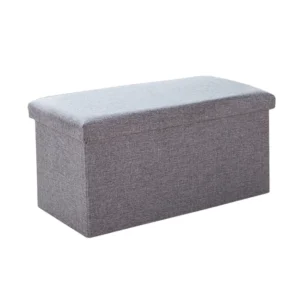 Folding fabric storage ottoman foot rest stool