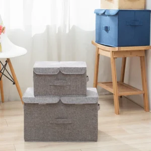 Cotton Linen Double Cover Folding Box