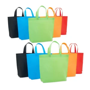 Non Woven Reusable Shopping Bags with logo Handles Fabric Tote for Favors