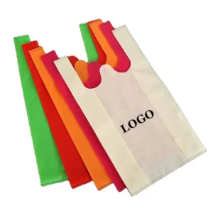 T-shirt Non-woven Vest Carrier Shopping Bag Supermarket T-shirt Non Woven Bag Shopping Non-woven Three-dimensional Bag