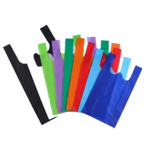 Custom Sublimation Ultrasonic Rpet Pp Non-woven Vest Shopping Tote Bags Eco-friendly Non Woven Shopping Bag Manufacturer Morocco