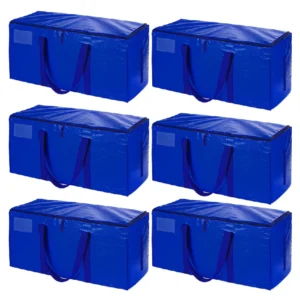 Transparent PP Woven Zipper Clothing Organizer Waterproof Large Capacity Storage Bag for Clothes & Quilt Dust Proof