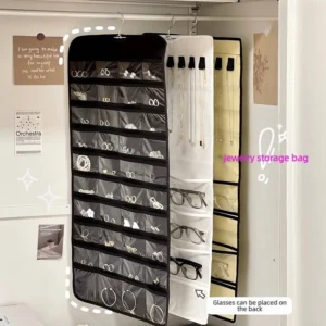 Jewelry storage Hanging storage & Organization dormitory anti-oxidation wall-mounted storage rack glasses and necklace storage organizer bag